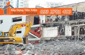 Thi công phá dỡ công trình Quận Thủ Đức.