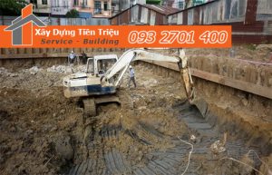 Dịch vụ đào đất tầng hầm CTY Tiền Triệu Quận 10.