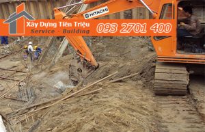 Dịch vụ đào đất tầng hầm CTY Tiền Triệu Quận 2.