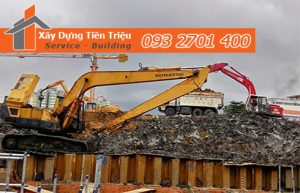 Dịch vụ đào đất tầng hầm CTY Tiền Triệu Quận 8.