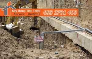 Đào móng công trình cơ giới Huyện Cần Giờ.
