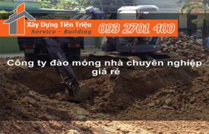 Đào móng công trình cơ giới Quận 11.