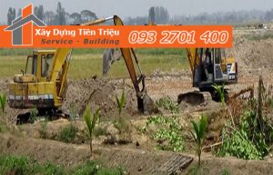 Đào móng công trình cơ giới Quận 8.
