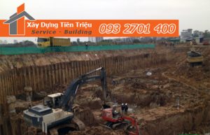 Đào móng công trình cơ giới Quận 9.