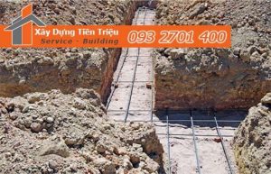 Quy trình đào móng nhà dân tại Quận Gò Vấp.