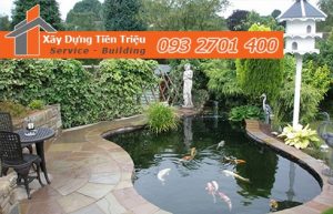 Thiết kế thi công hồ nước sân vườn tiểu cảnh đẹp Tiền Triệu.