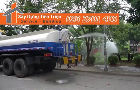 Cho thuê xe bồn phun nước rửa đường tại Quận 11